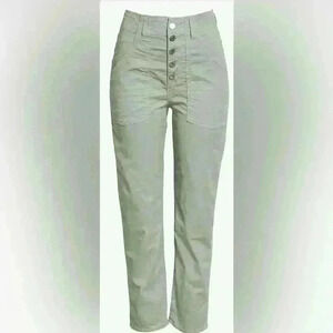 Veronica Beard Arya Straight High Rise Pants Women’s Size 27 4 Light Sage Green